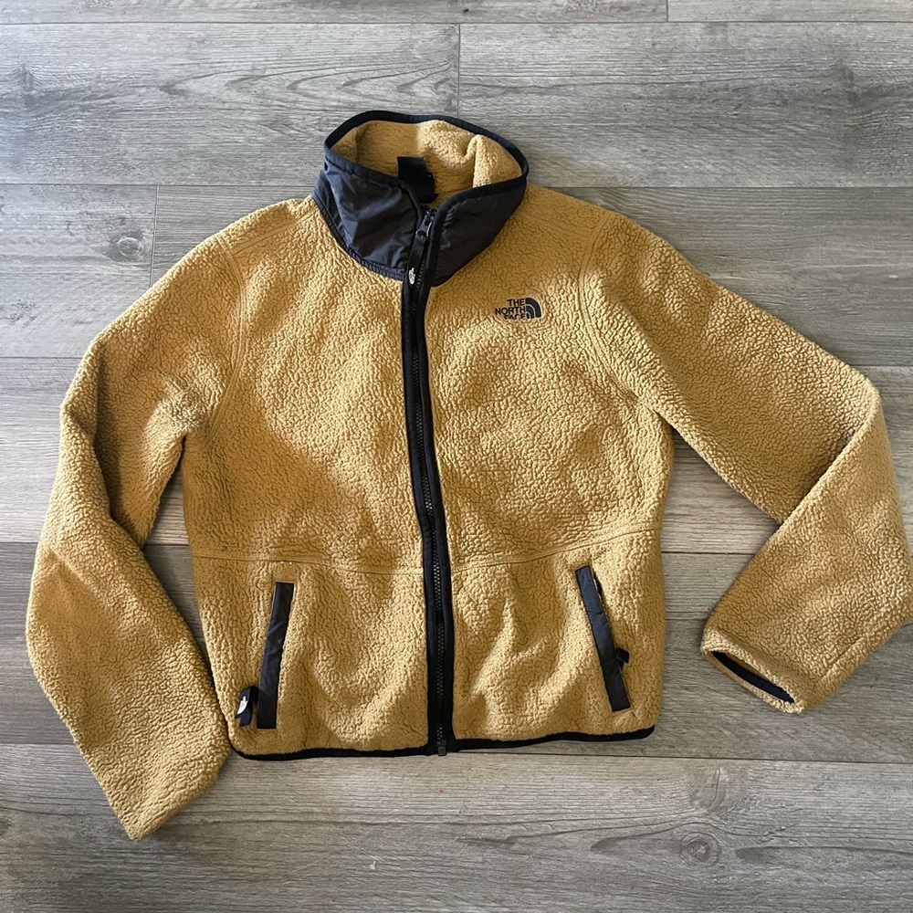 The north face fuzzy sweater